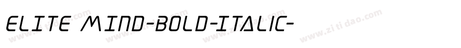 ELITE MIND-BOLD-Italic字体转换